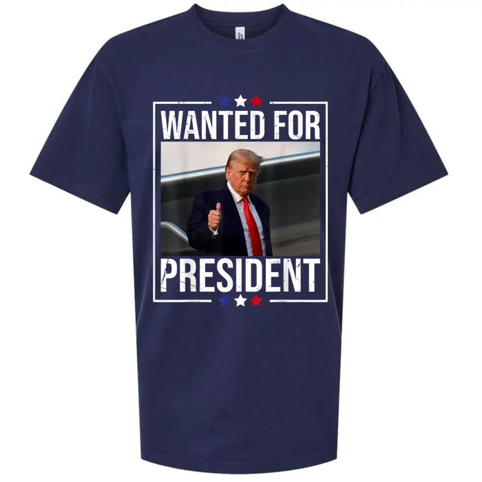 Wanted Donald Trump For President 2024 Trump Mug Shot USA Sueded Cloud Jersey T-Shirt