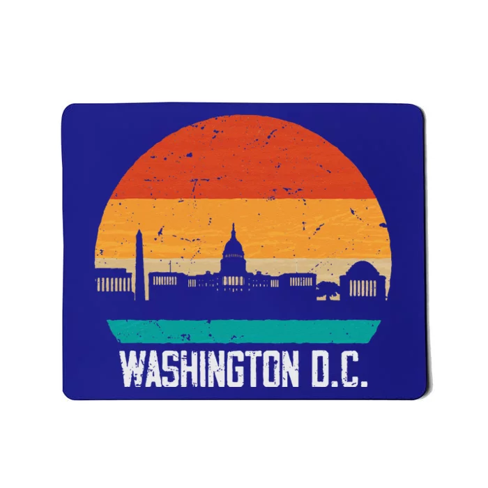 Washington D.C. USA Retro Vintage Sunset Skyline Mousepad