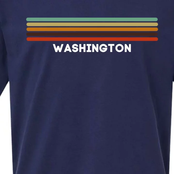 Washington Dc Us Cities Of America Retro Gift Sueded Cloud Jersey T-Shirt