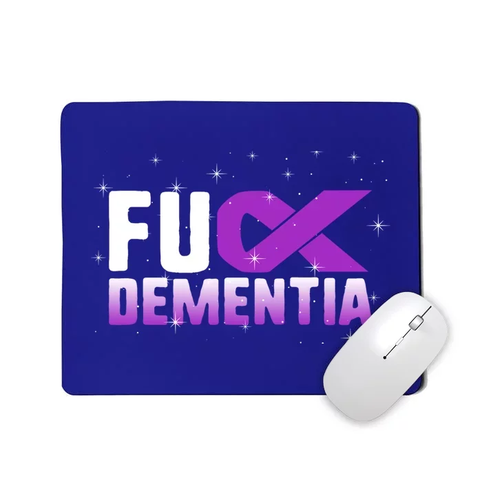 WFuck Detia Warrior Support Alzheimer's Awareness Ribbon Great Gift Mousepad