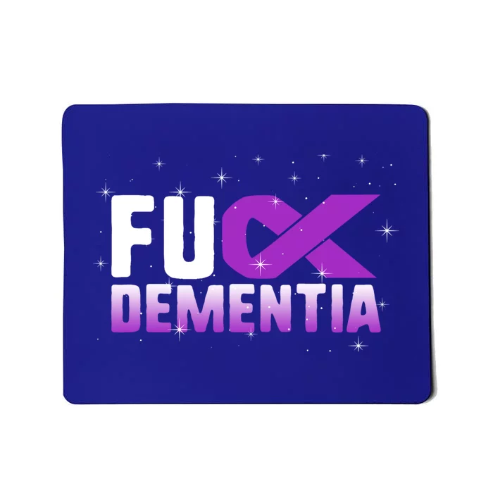 WFuck Detia Warrior Support Alzheimer's Awareness Ribbon Great Gift Mousepad