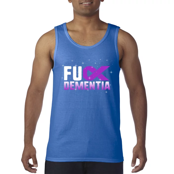 WFuck Detia Warrior Support Alzheimer's Awareness Ribbon Great Gift Tank Top