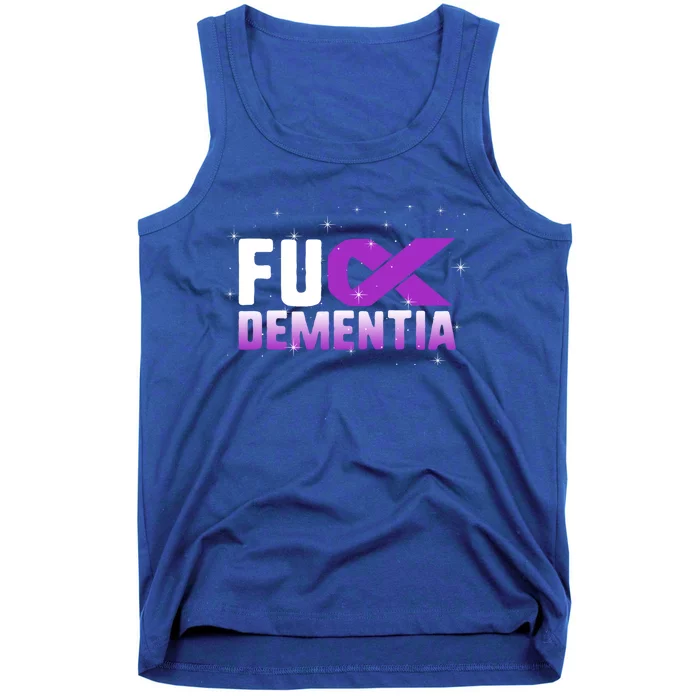 WFuck Detia Warrior Support Alzheimer's Awareness Ribbon Great Gift Tank Top