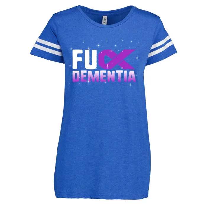 WFuck Detia Warrior Support Alzheimer's Awareness Ribbon Great Gift Enza Ladies Jersey Football T-Shirt