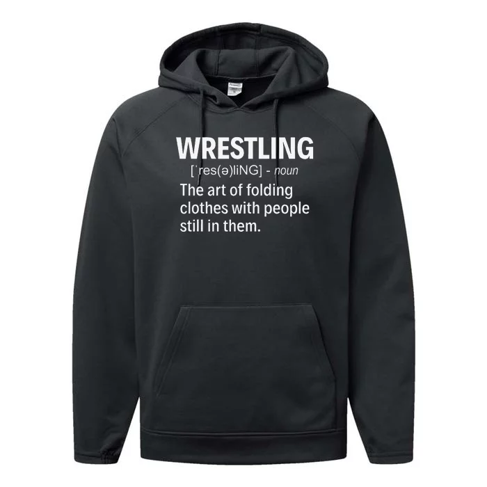 Wrestling Definition Performance Fleece Hoodie