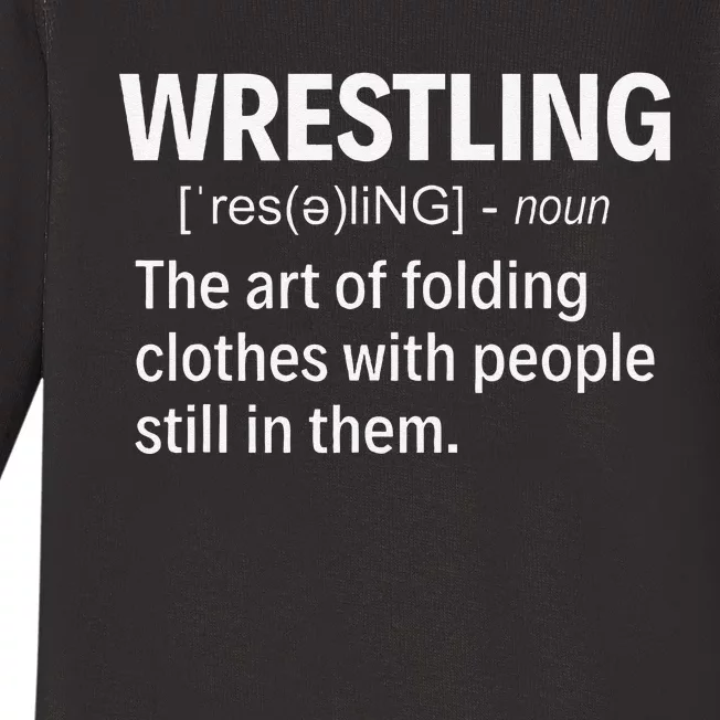 Wrestling Definition Baby Long Sleeve Bodysuit