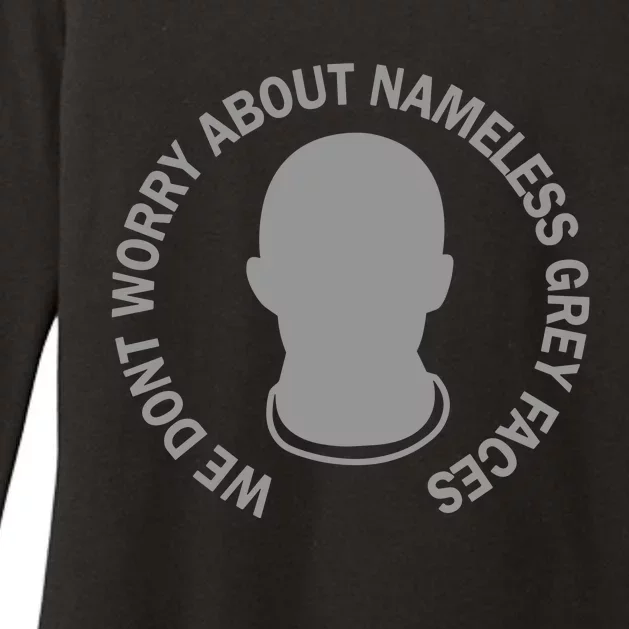 We DonT Worry About Nameless Gray Faces Womens CVC Long Sleeve Shirt