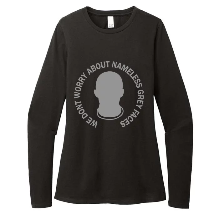 We DonT Worry About Nameless Gray Faces Womens CVC Long Sleeve Shirt