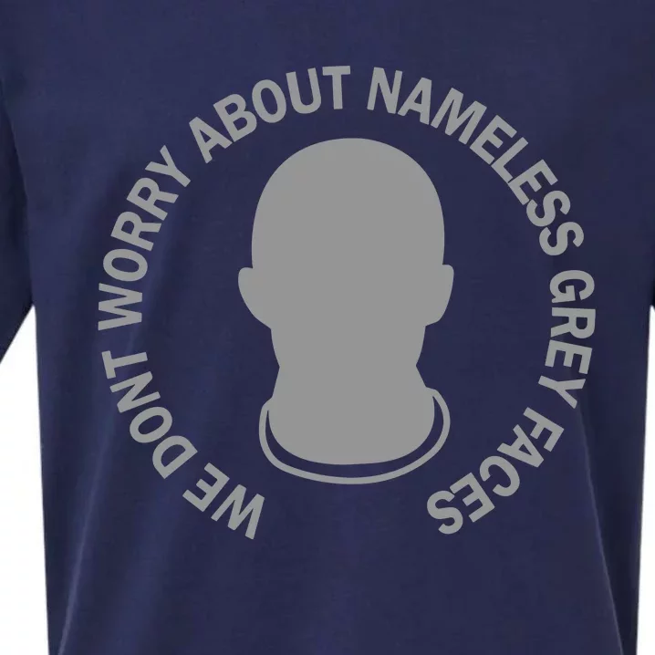 We DonT Worry About Nameless Gray Faces Sueded Cloud Jersey T-Shirt