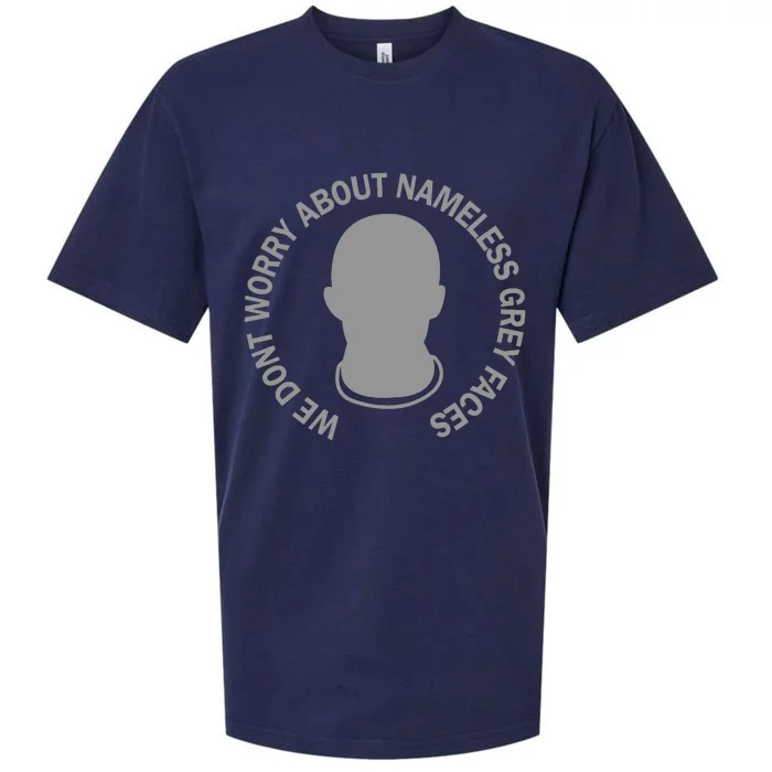 We DonT Worry About Nameless Gray Faces Sueded Cloud Jersey T-Shirt