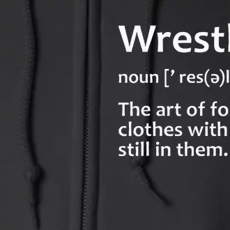 Wrestling Design Wrestlers Full Zip Hoodie