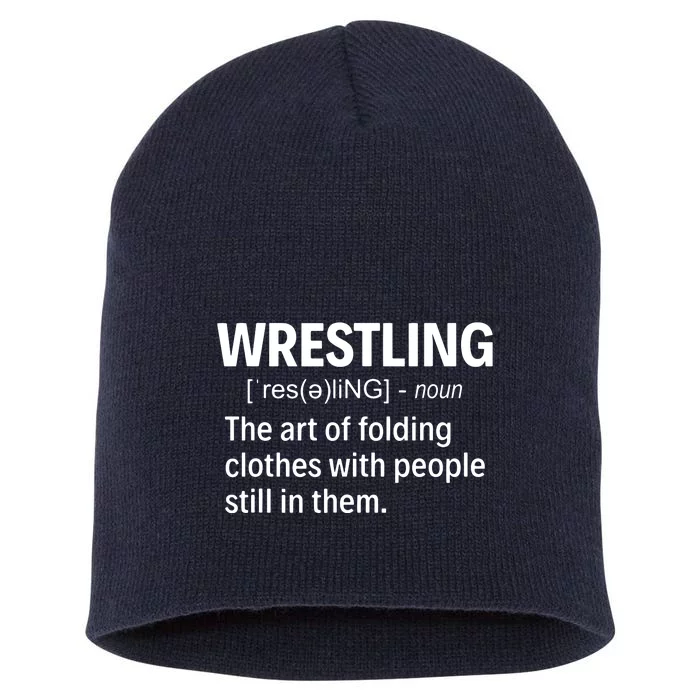 Wrestling Definition Short Acrylic Beanie