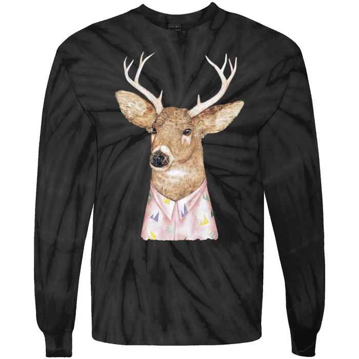 Whitetailed Deer Tie-Dye Long Sleeve Shirt