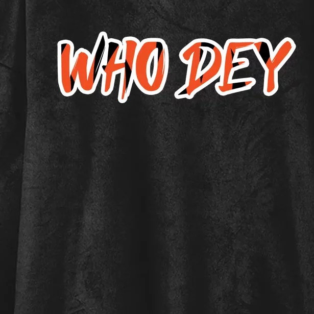 Who Dey Hooded Wearable Blanket