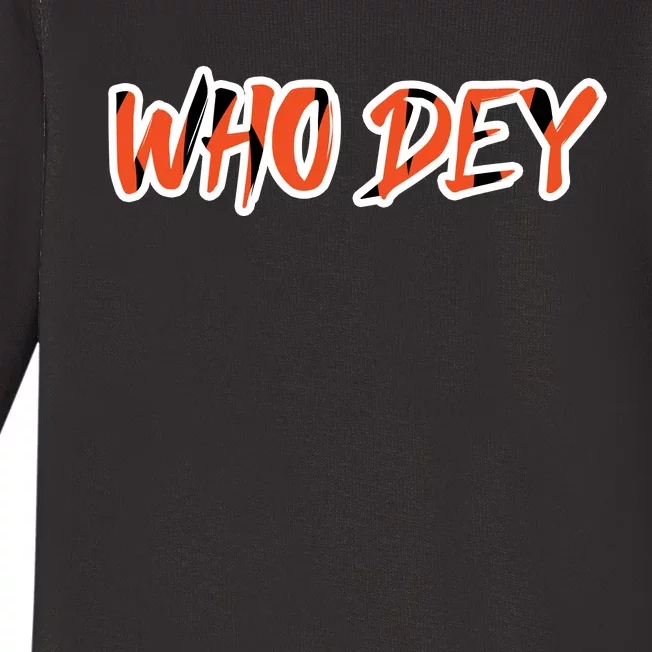 Who Dey Baby Long Sleeve Bodysuit