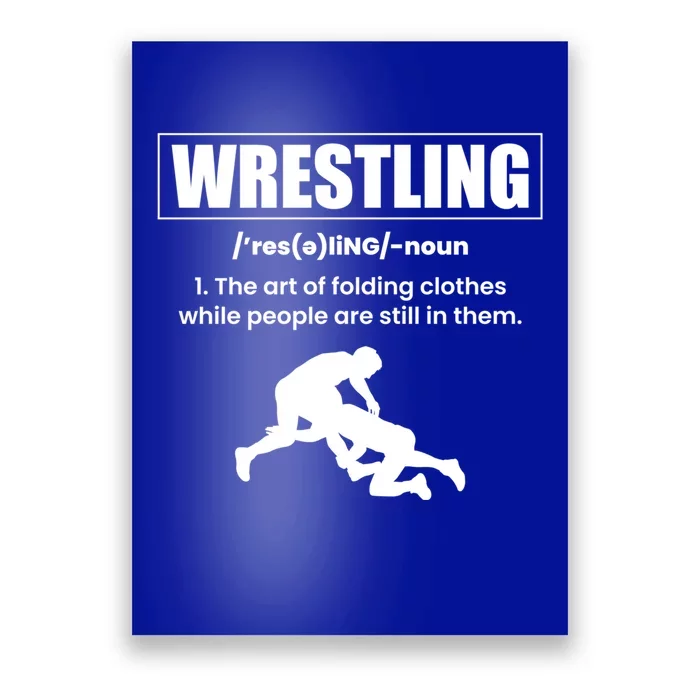 Wrestling Definition Wrestler Meaningful Gift Poster