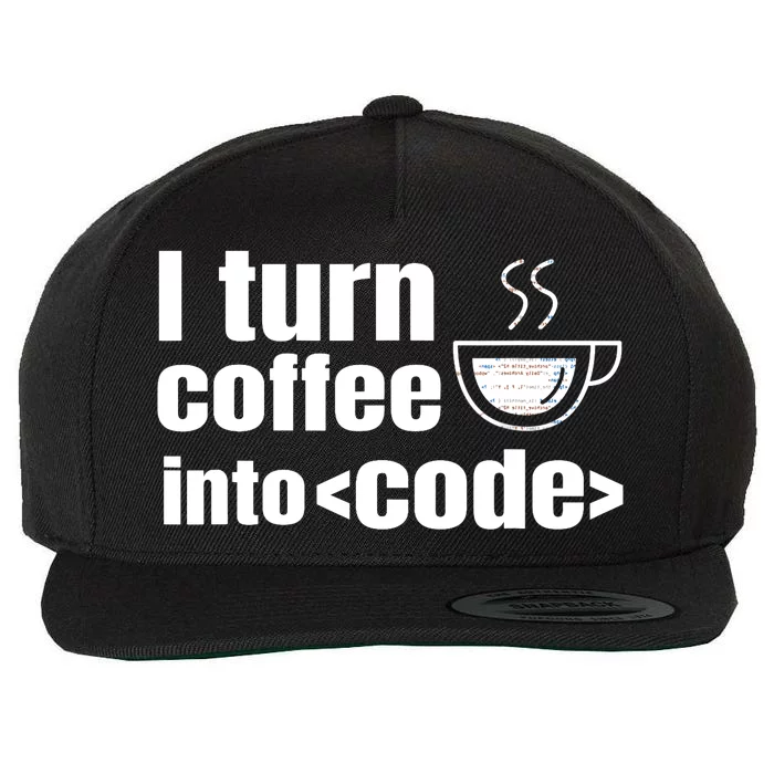 Web Developer Website Programmer Coder Coffee Lover Wool Snapback Cap