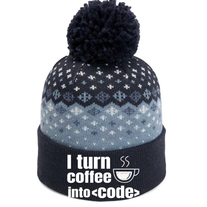 Web Developer Website Programmer Coder Coffee Lover The Baniff Cuffed Pom Beanie