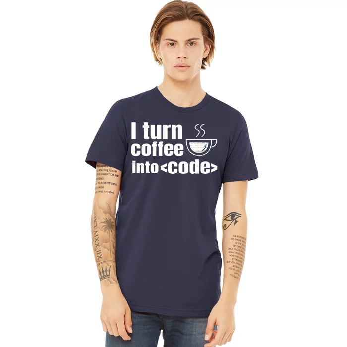 Web Developer Website Programmer Coder Coffee Lover Premium T-Shirt