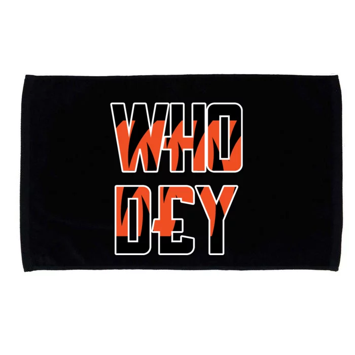 Who Dey Microfiber Hand Towel