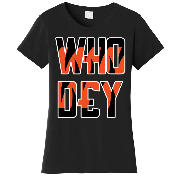 Women's Bengals Who Dey Cropped Tee