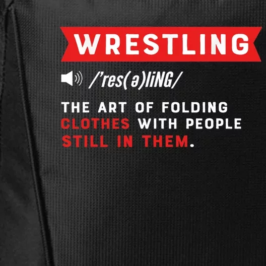 Wrestling Definition. Wrestler City Backpack