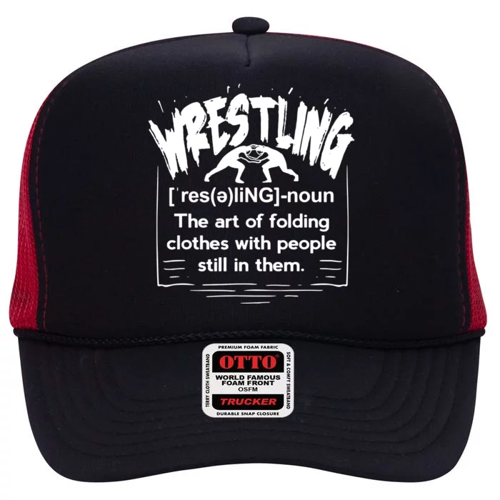 Wrestling Definition High Crown Mesh Trucker Hat