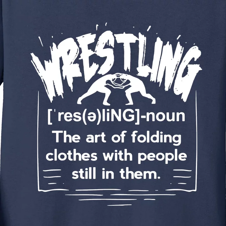 Wrestling Definition Kids Long Sleeve Shirt