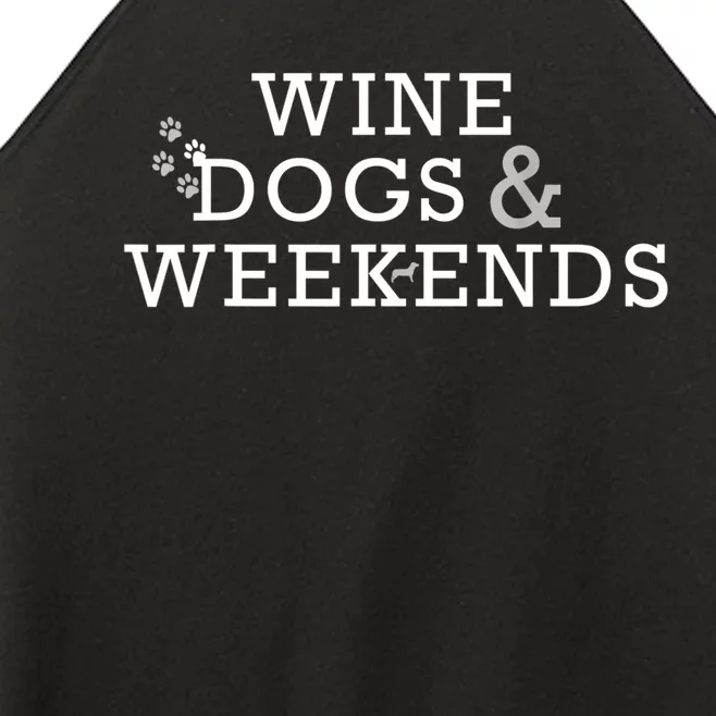 Wine Dogs & Weekends Women’s Perfect Tri Rocker Tank