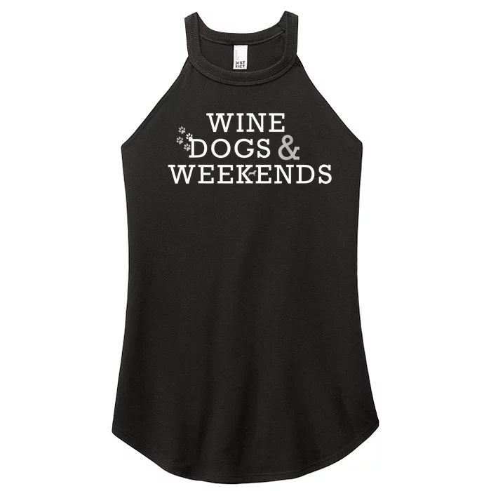 Wine Dogs & Weekends Women’s Perfect Tri Rocker Tank