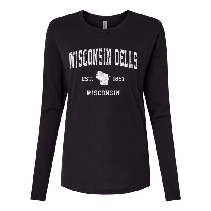 Wisconsin Dells Wisconsin Wi Vintage Athletic Sports Womens Cotton Relaxed Long Sleeve T-Shirt