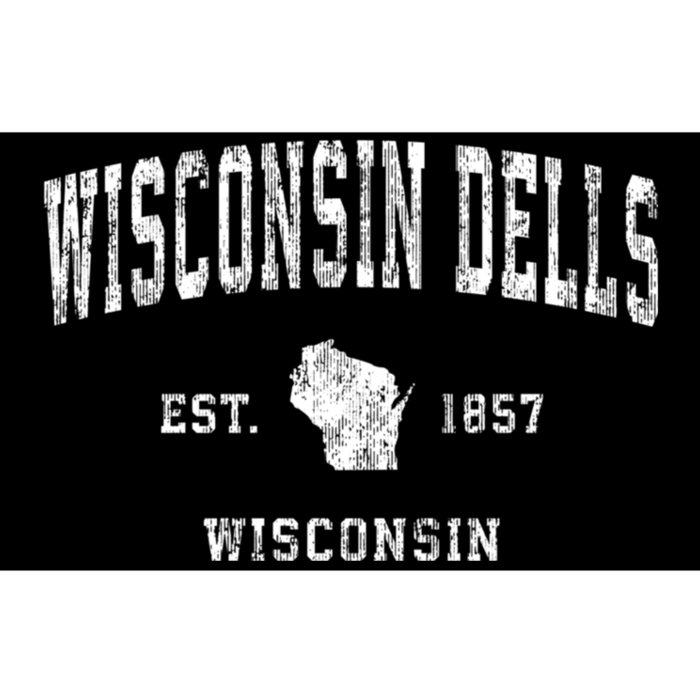 Wisconsin Dells Wisconsin Wi Vintage Athletic Sports Bumper Sticker