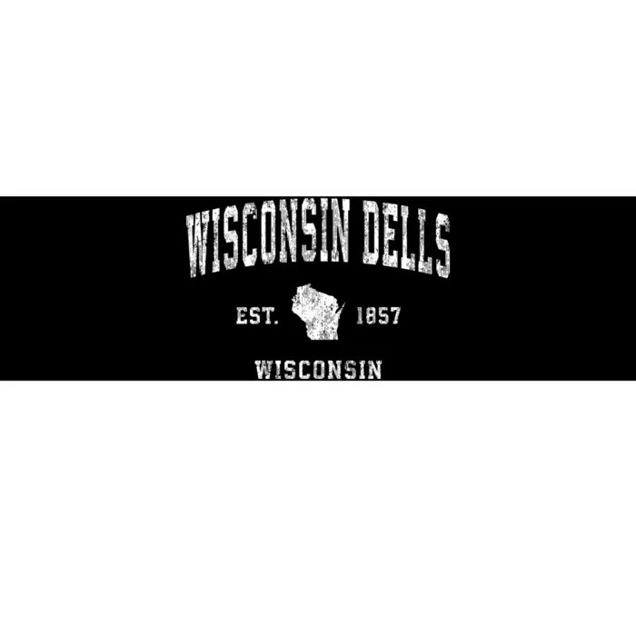 Wisconsin Dells Wisconsin Wi Vintage Athletic Sports Bumper Sticker