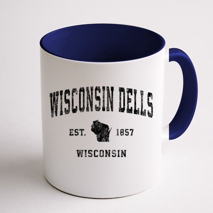 Wisconsin Dells Wisconsin Wi Vintage Athletic Sports Front & Back Coffee Mug