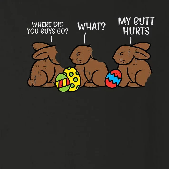 Where Did You Guys Go Chocolate Bunny Funny Easter Toddler Long Sleeve Shirt