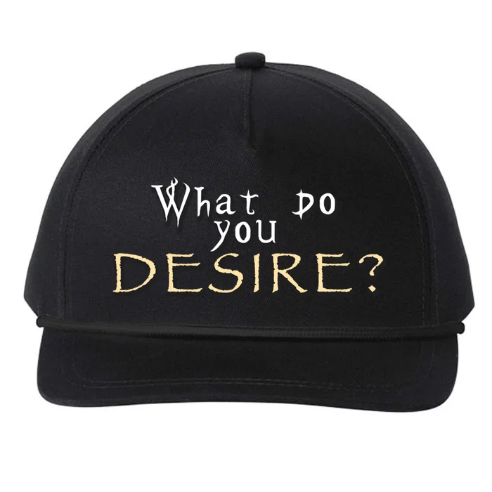 What Do You Desire Encantation Of Lucifer Morningstar Gift Snapback Five-Panel Rope Hat