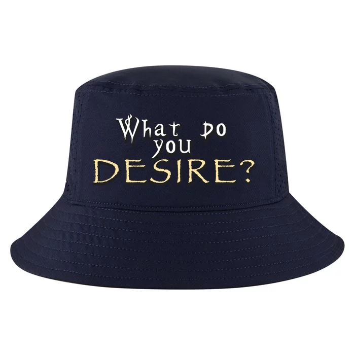 What Do You Desire Encantation Of Lucifer Morningstar Gift Cool Comfort Performance Bucket Hat