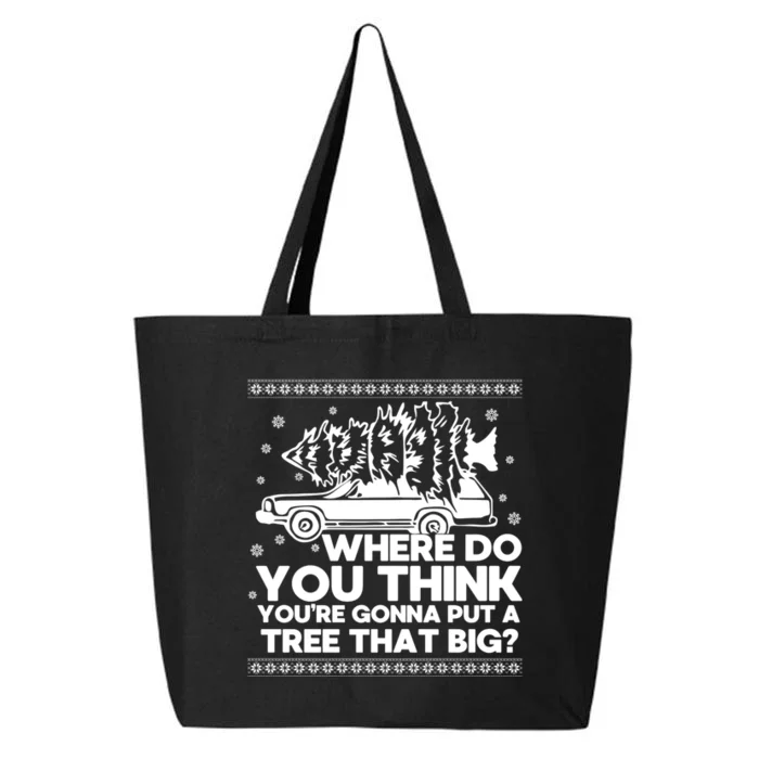 Where Do You Think YouRe Christmas Couple Matching Family 25L Jumbo Tote