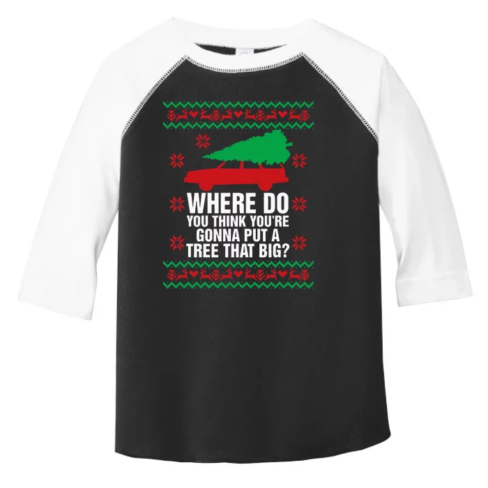 Where Do You Think You're Christmas Couple Matching Family Toddler Fine Jersey T-Shirt