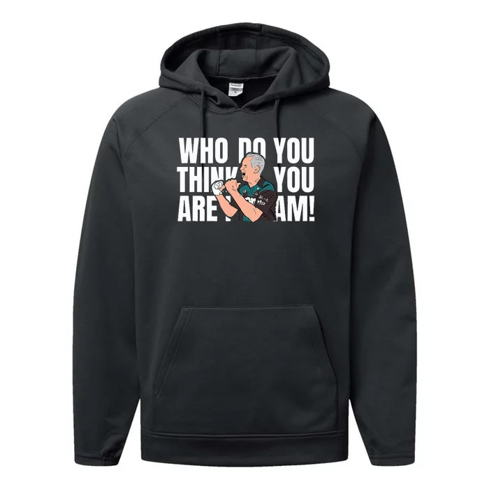 Who Do You Think You Are I Am Performance Fleece Hoodie