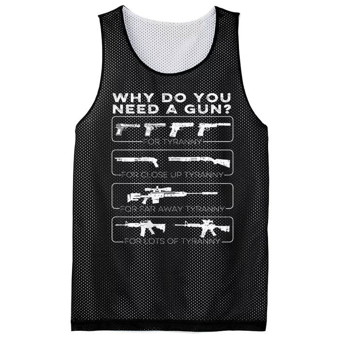 Why Do You Need A Gun For Tyranny Mesh Reversible Basketball Jersey Tank