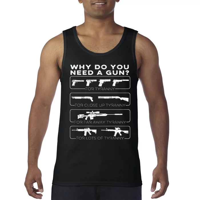 why do you need a gun for tyranny Tank Top