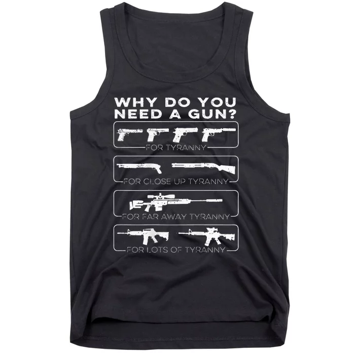 why do you need a gun for tyranny Tank Top