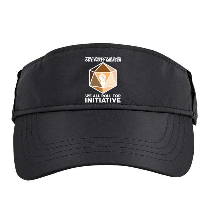 We All Roll For Initiative DnD Dice BLM Adult Drive Performance Visor