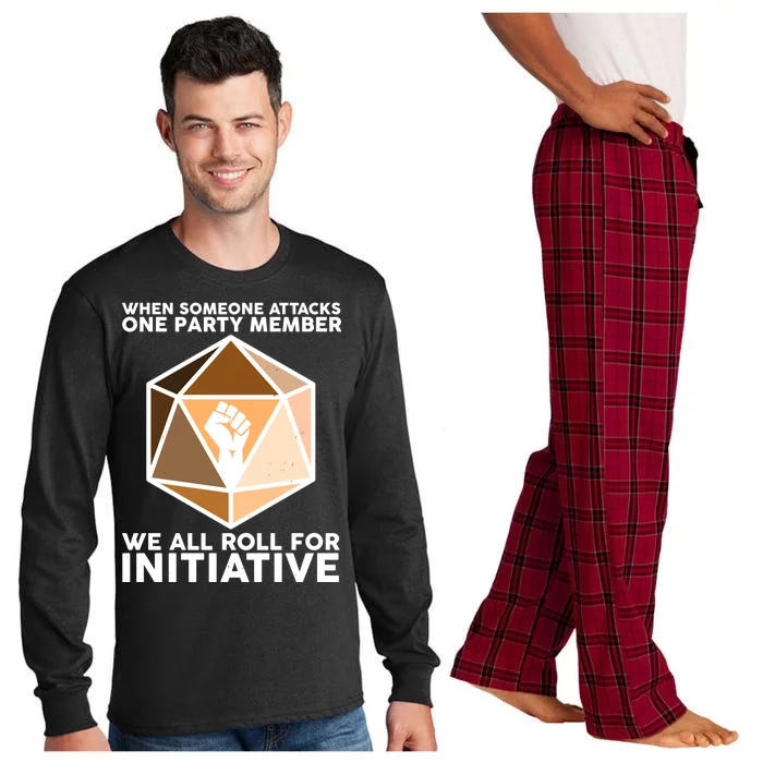 We All Roll For Initiative DnD Dice BLM Long Sleeve Pajama Set