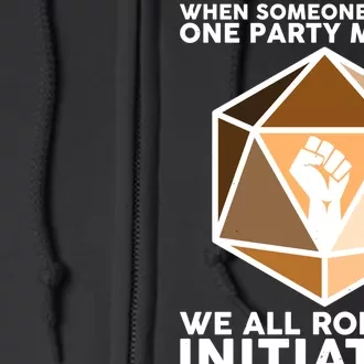 We All Roll For Initiative DnD Dice BLM Full Zip Hoodie