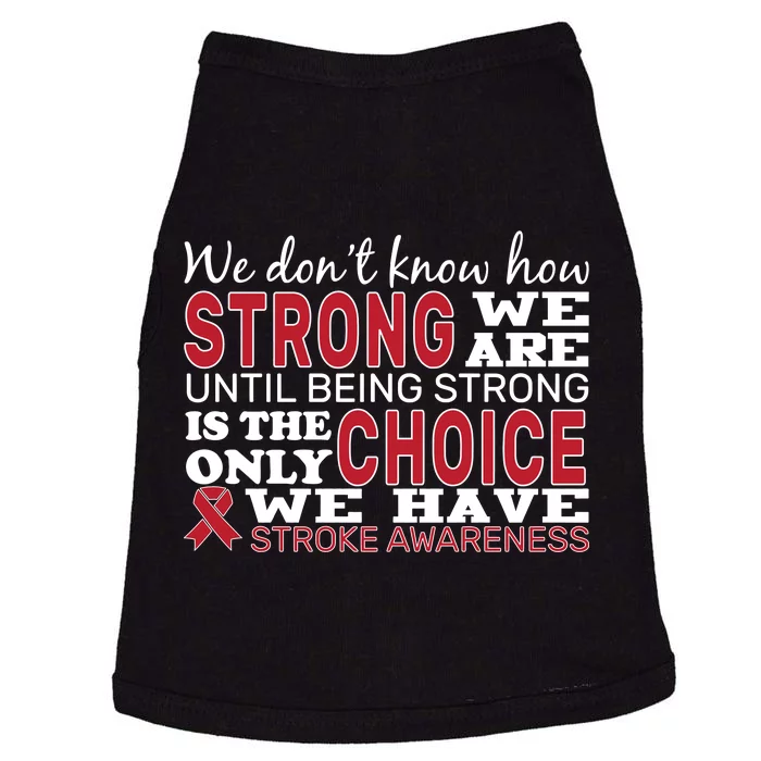 We Are Strong Stroke Awareness Doggie Tank