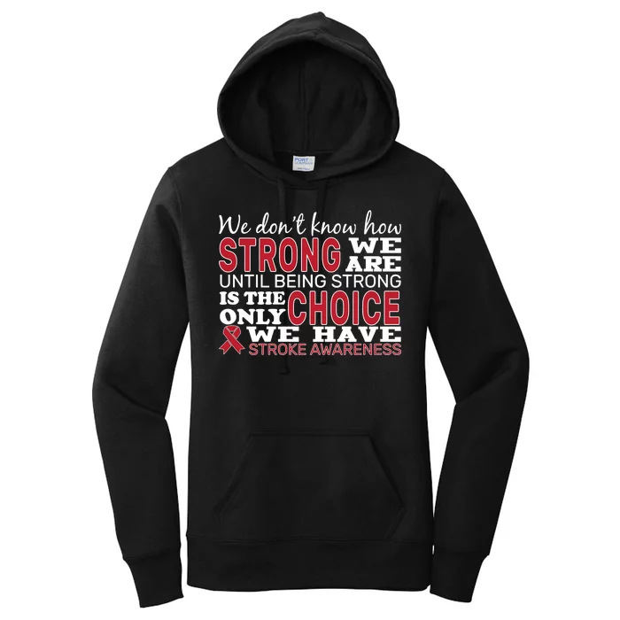 We Are Strong Stroke Awareness Women's Pullover Hoodie