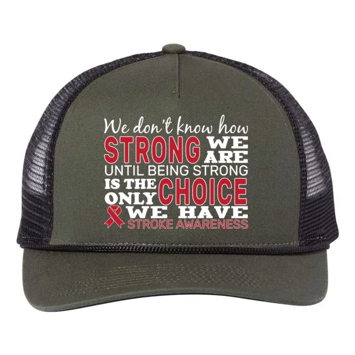 We Are Strong Stroke Awareness Retro Rope Trucker Hat Cap