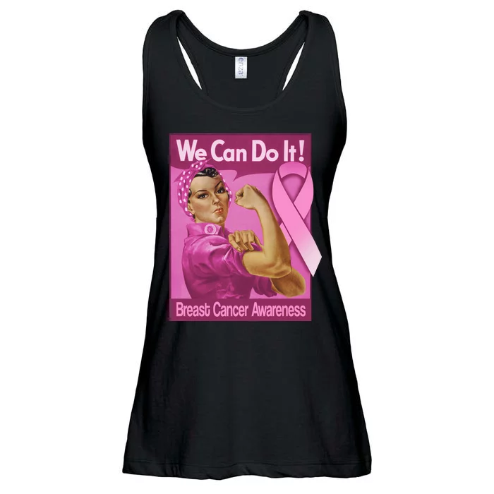 We Can Do It Fight Breast Cancer Ladies Essential Flowy Tank